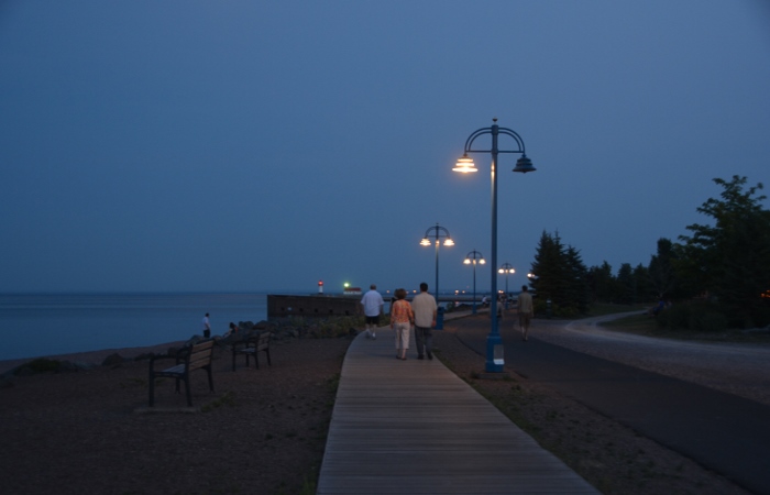 along Duluth's boardwalk